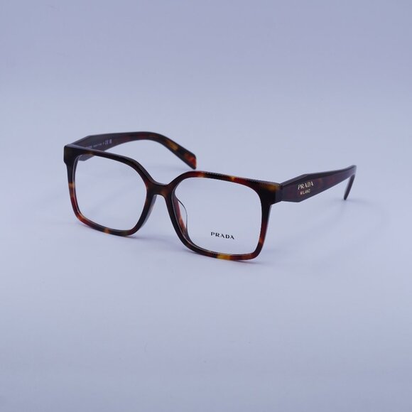 Prada PRB03VF 22A1O1 Eyeglasses Poppy Havana 56mm Square Frame - Picture 1 of 11